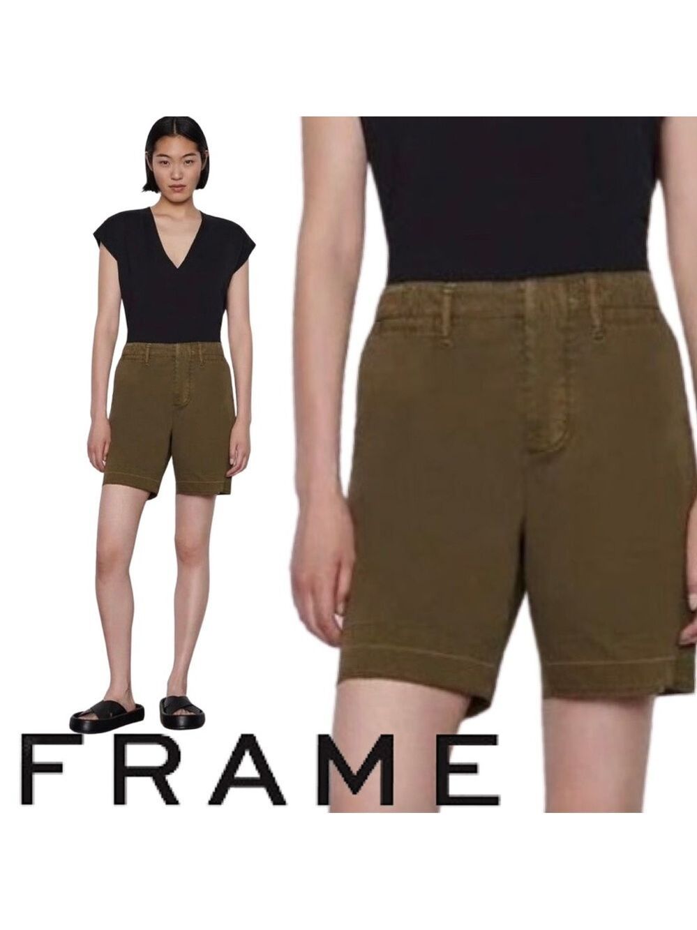 NWOT $245 Frame Le Tomboy Trouser Short Size 26